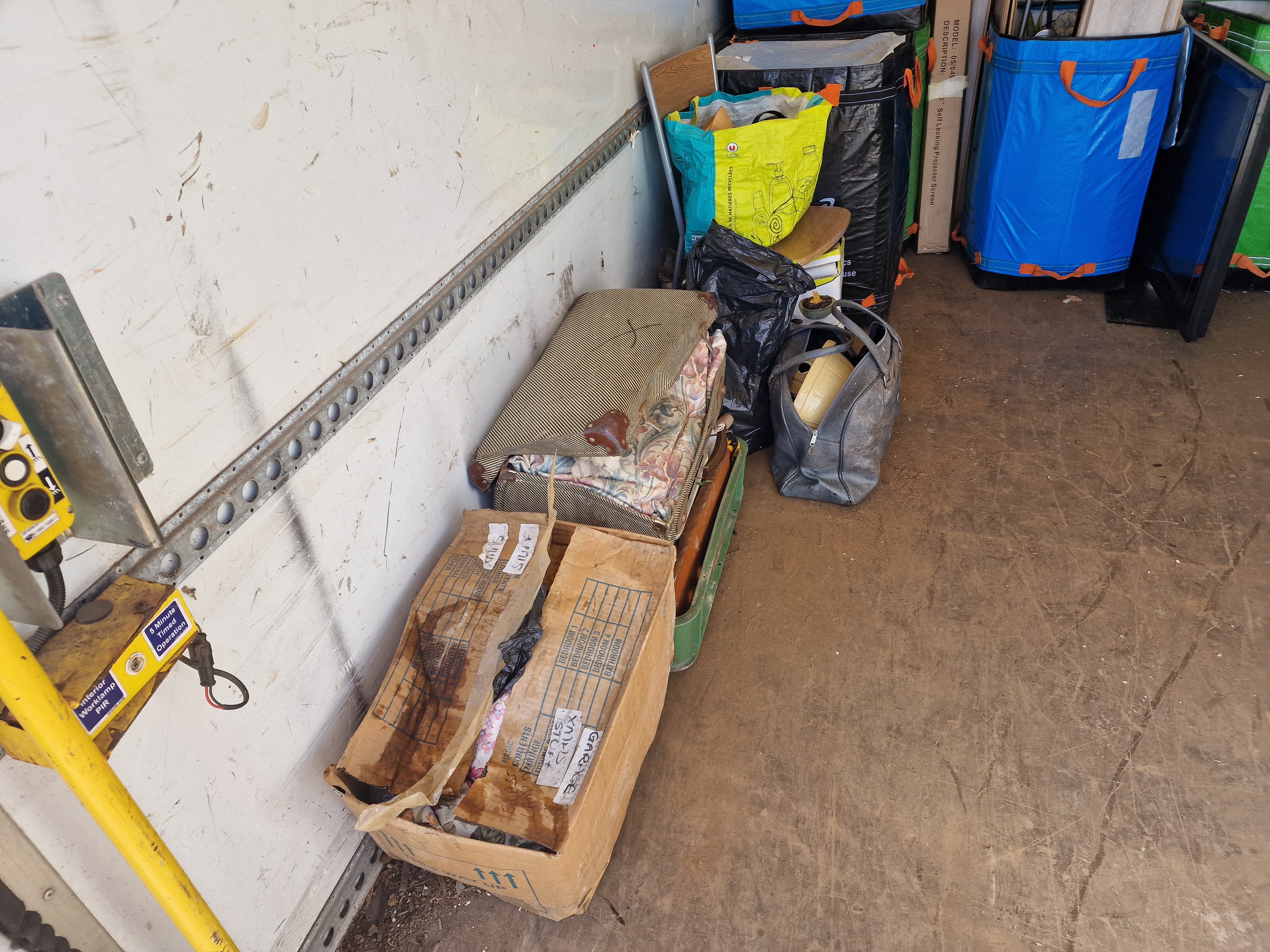 Waste being sorted for recycling